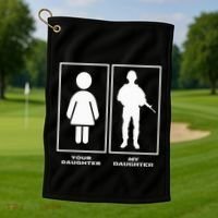 Proud Soldier Mom Dad Your Daughter My Daughter Military Golf Towel thumb 1