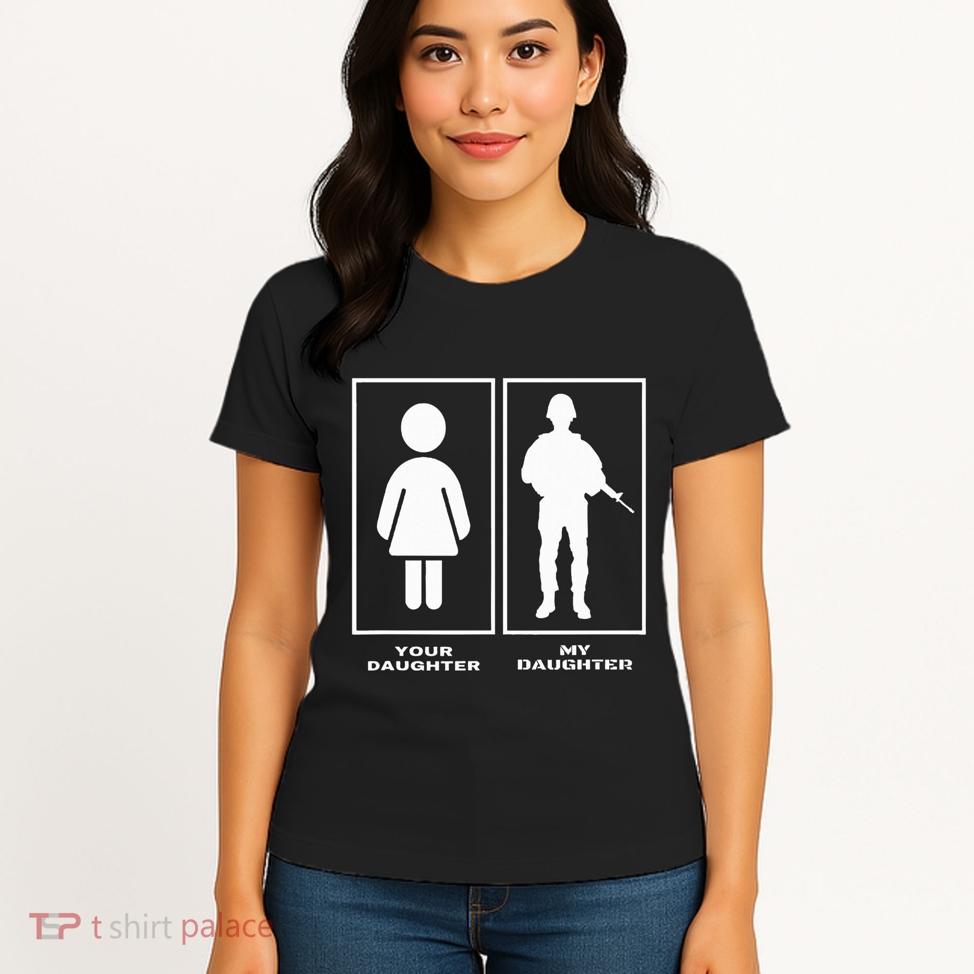 Proud Soldier Mom Dad Your Daughter My Daughter Military Women's T-Shirt
