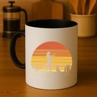 Paddle Surf Mother And Child Sunset Coffee Mug thumb 4