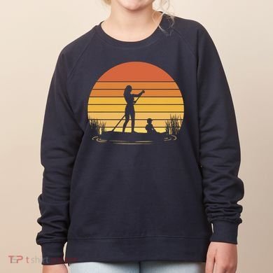 Paddle Surf Mother And Child Sunset Women's Sweatshirt