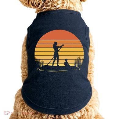 Paddle Surf Mother And Child Sunset Doggie Tank