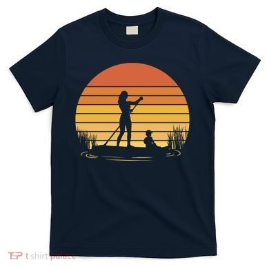Paddle Surf Mother And Child Sunset T-Shirt