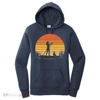 Paddle Surf Mother And Child Sunset Women's Hoodie