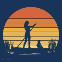 Paddle Surf Mother And Child Sunset Women's Hoodie thumb 2