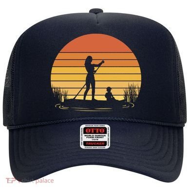 Paddle Surf Mother And Child Sunset Hat