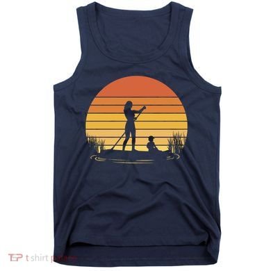 Paddle Surf Mother And Child Sunset Tank Top