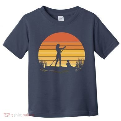 Paddle Surf Mother And Child Sunset Toddler T-Shirt