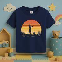 Paddle Surf Mother And Child Sunset Toddler T-Shirt thumb 3