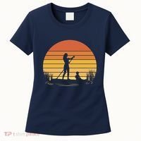 Paddle Surf Mother And Child Sunset Women's T-Shirt thumb 0