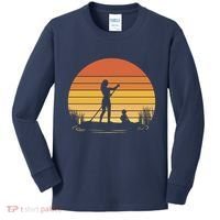 Paddle Surf Mother And Child Sunset Kids Long Sleeve Shirt thumb 0