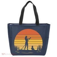 Paddle Surf Mother And Child Sunset Tote Bag thumb 0