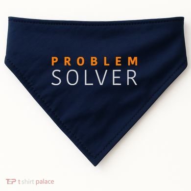 Problem SOLVER Mood Top Confident Positive Attitude Quote USA-Made Doggie Bandana