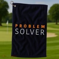 Problem SOLVER Mood Top Confident Positive Attitude Quote Golf Towel thumb 1