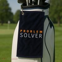Problem SOLVER Mood Top Confident Positive Attitude Quote Golf Towel thumb 2