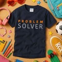Problem SOLVER Mood Top Confident Positive Attitude Quote Kids T-Shirt thumb 3