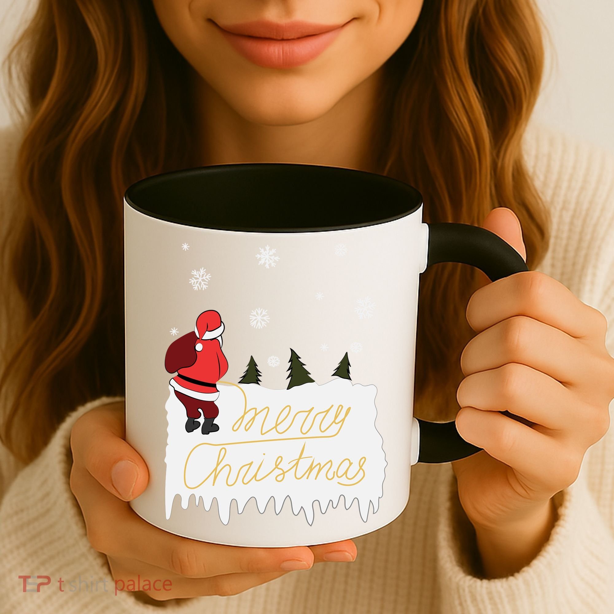 Peeing Santa Merry Christmas Ugly Christmas Xmas Funny Gift Coffee Mug