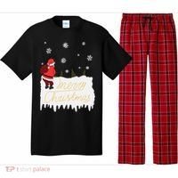 Peeing Santa Merry Christmas Ugly Christmas Xmas Funny Gift Pajama Set thumb 0
