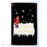 Peeing Santa Merry Christmas Ugly Christmas Xmas Funny Gift Golf Towel thumb 0