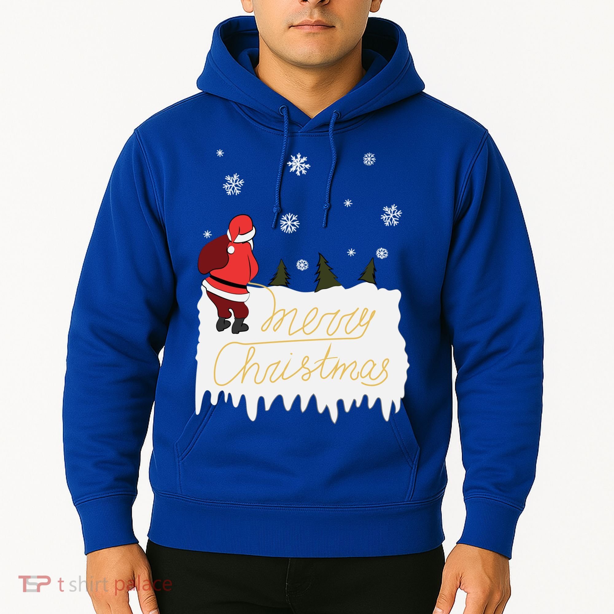 Peeing Santa Merry Christmas Ugly Christmas Xmas Funny Gift Hoodie