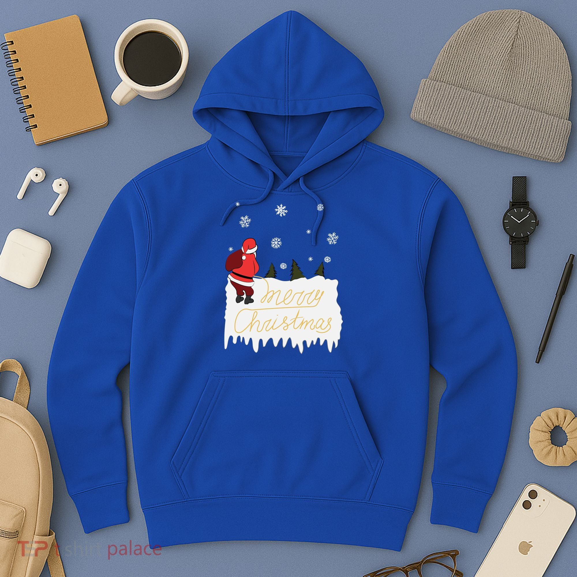 Peeing Santa Merry Christmas Ugly Christmas Xmas Funny Gift Hoodie