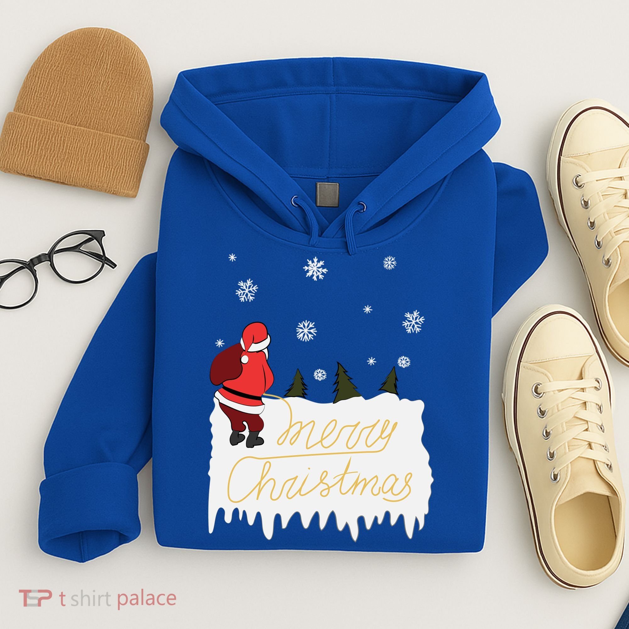 Peeing Santa Merry Christmas Ugly Christmas Xmas Funny Gift Hoodie