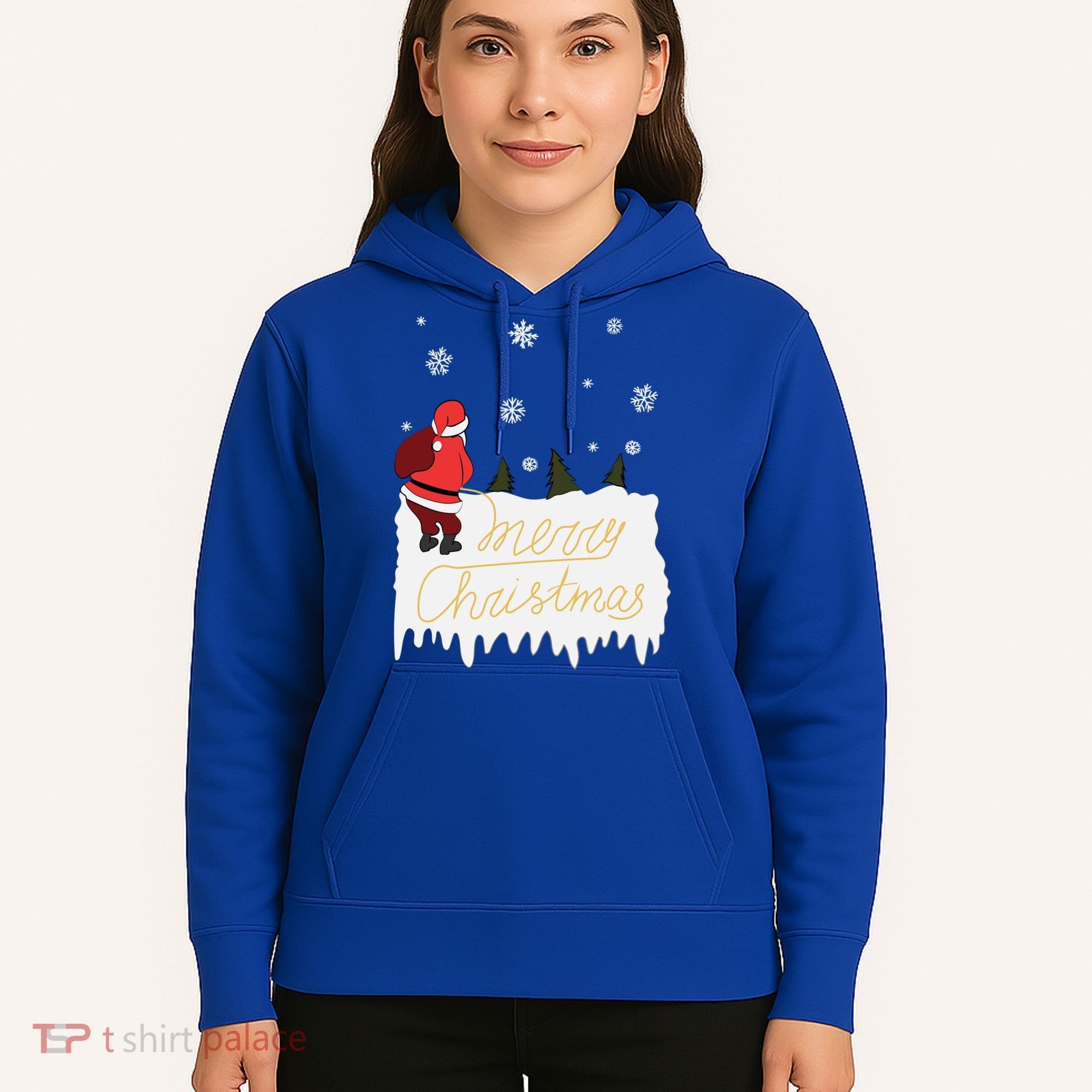 Peeing Santa Merry Christmas Ugly Christmas Xmas Funny Gift Hoodie