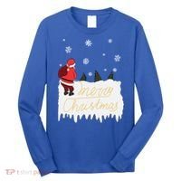 Peeing Santa Merry Christmas Ugly Christmas Xmas Funny Gift Long Sleeve Shirt thumb 0