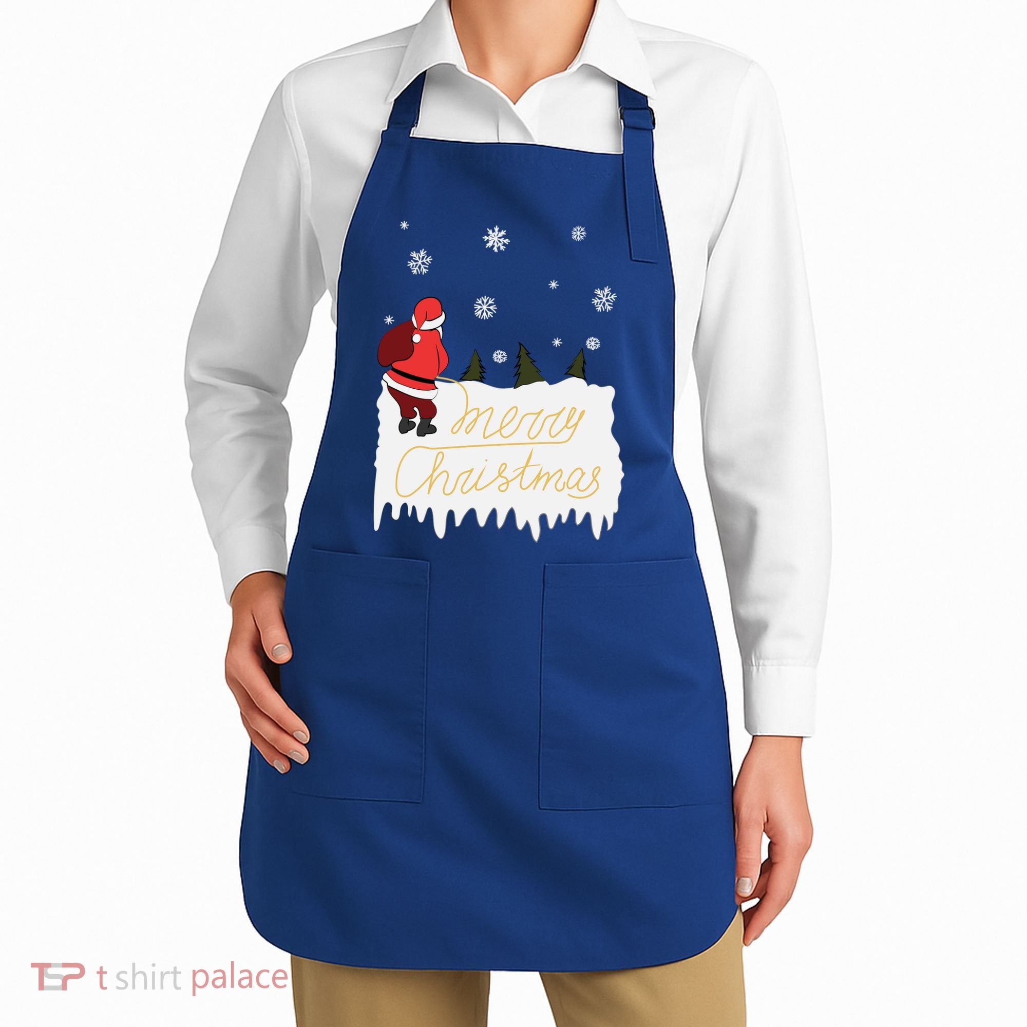 Peeing Santa Merry Christmas Ugly Christmas Xmas Funny Gift Apron