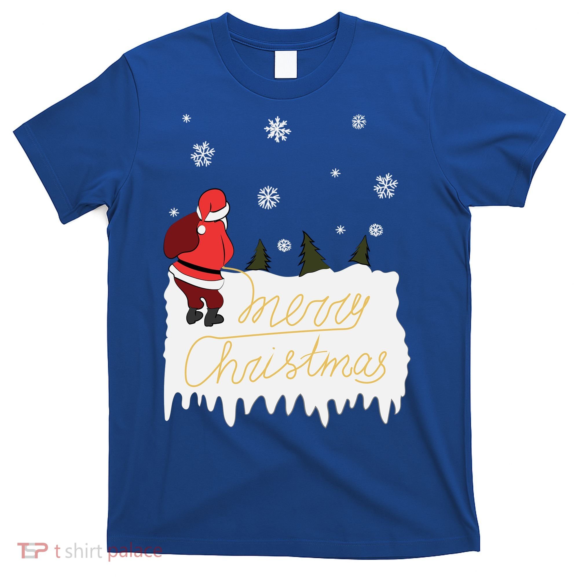 Peeing Santa Merry Christmas Ugly Christmas Xmas Funny Gift T-Shirt