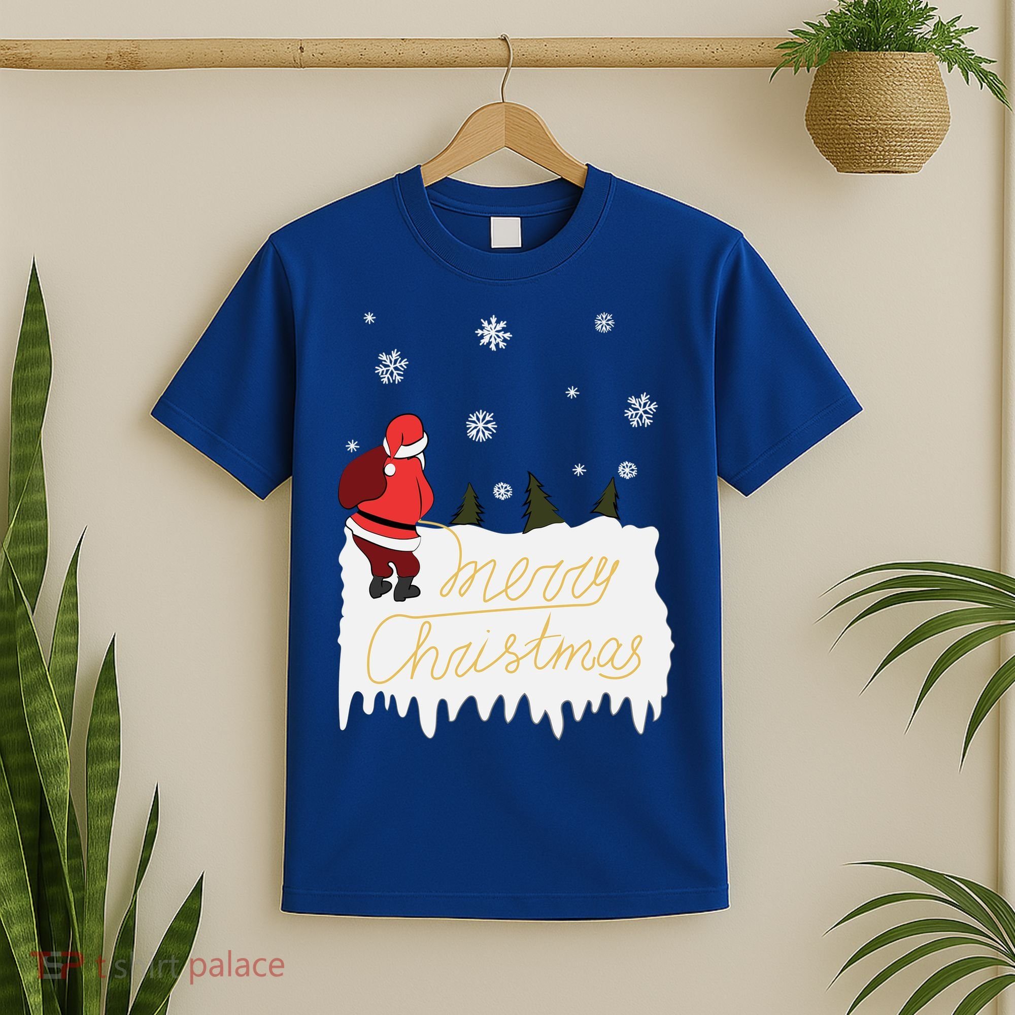 Peeing Santa Merry Christmas Ugly Christmas Xmas Funny Gift T-Shirt