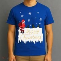 Peeing Santa Merry Christmas Ugly Christmas Xmas Funny Gift T-Shirt thumb 3