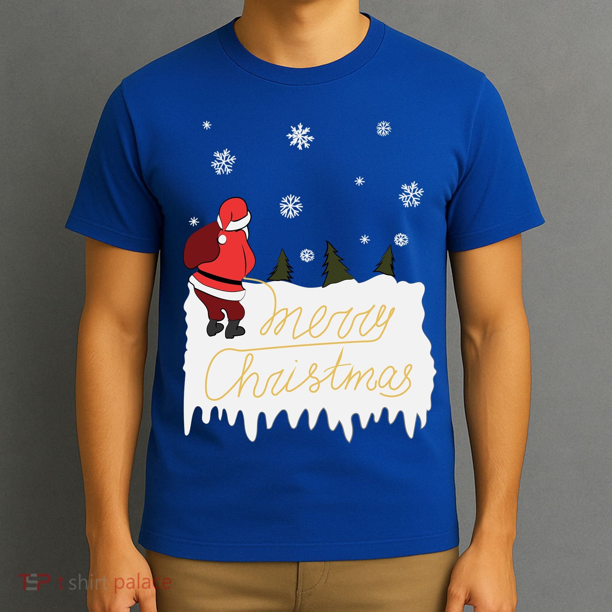Peeing Santa Merry Christmas Ugly Christmas Xmas Funny Gift T-Shirt