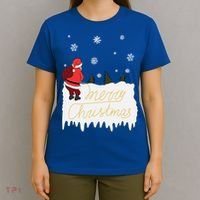 Peeing Santa Merry Christmas Ugly Christmas Xmas Funny Gift T-Shirt thumb 4