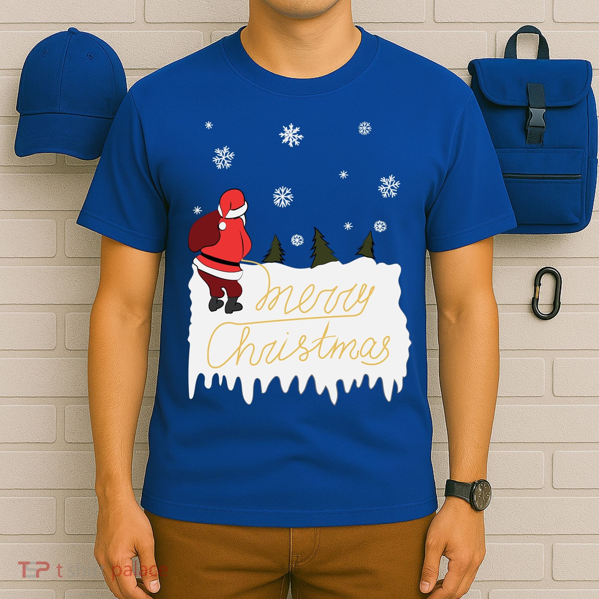 Peeing Santa Merry Christmas Ugly Christmas Xmas Funny Gift T-Shirt