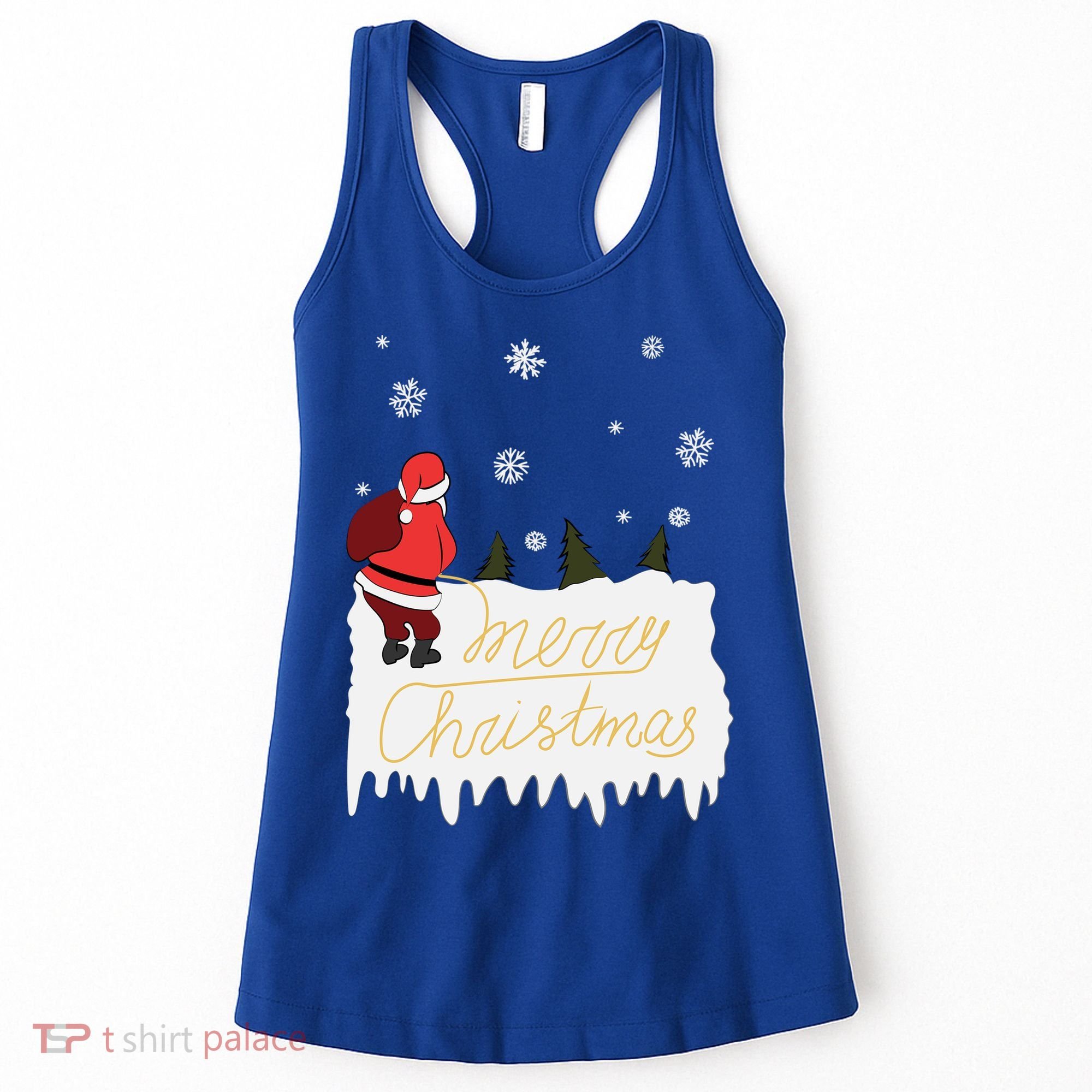 Peeing Santa Merry Christmas Ugly Christmas Xmas Funny Gift Women's Tank Top