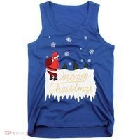 Peeing Santa Merry Christmas Ugly Christmas Xmas Funny Gift Tank Top thumb 0