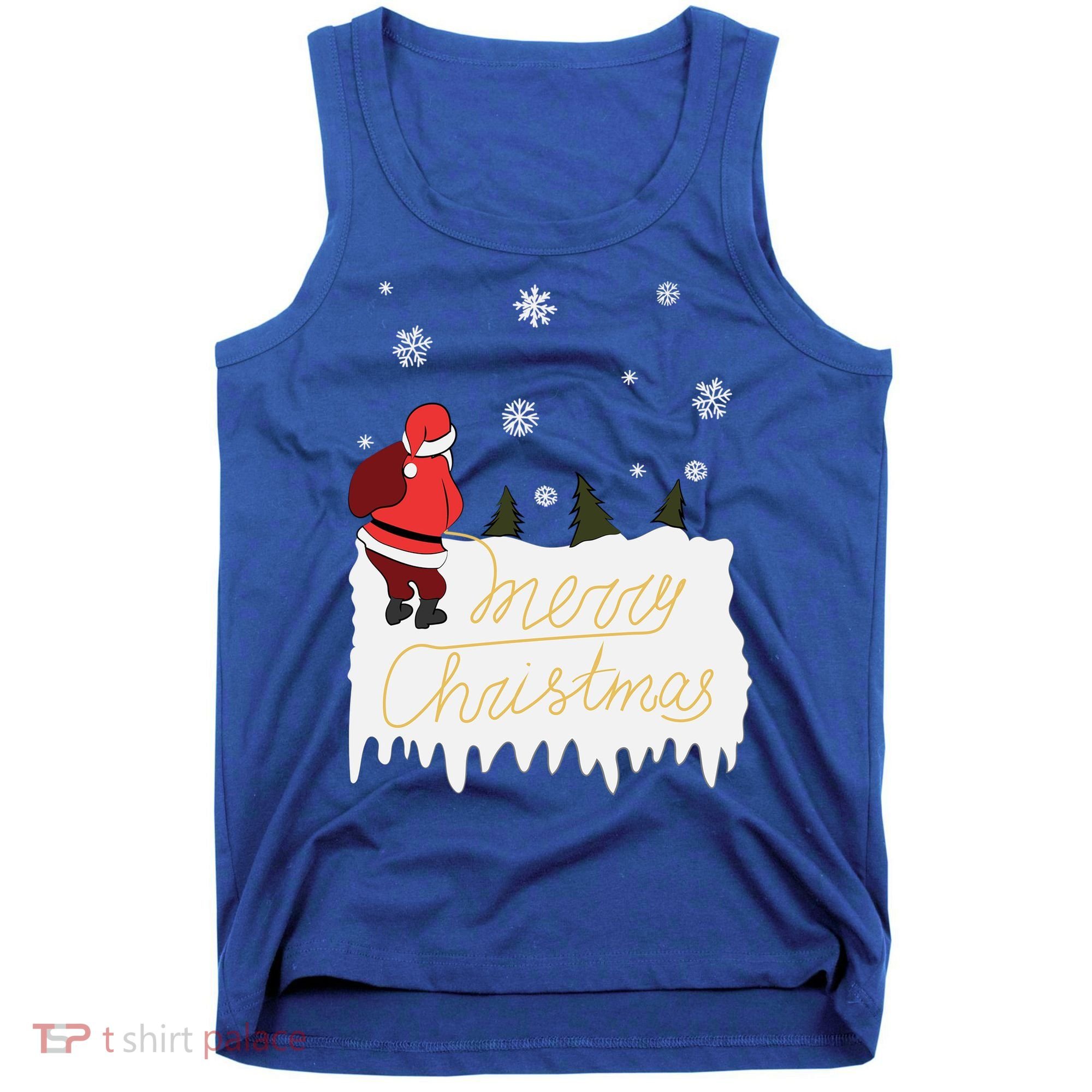 Peeing Santa Merry Christmas Ugly Christmas Xmas Funny Gift Tank Top