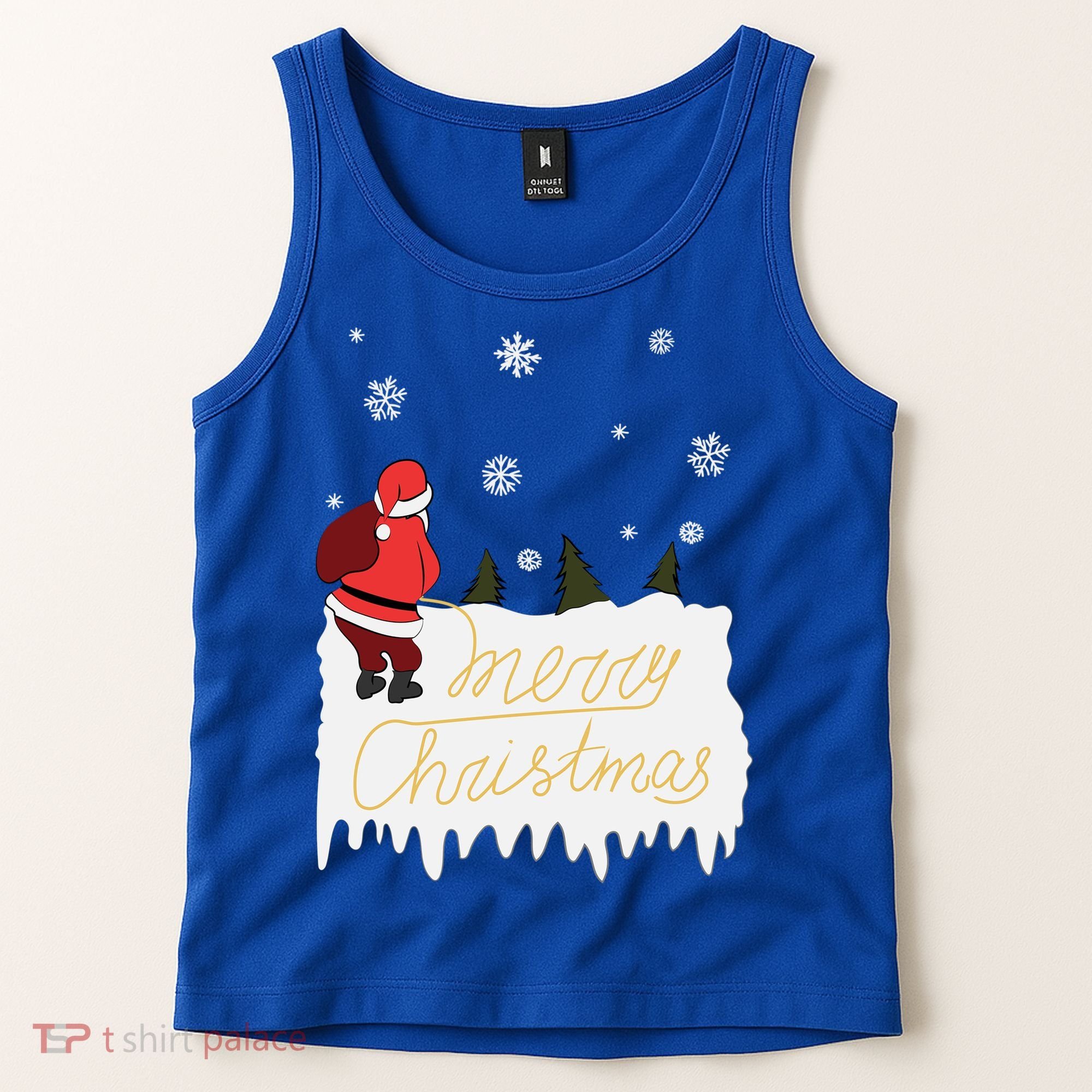 Peeing Santa Merry Christmas Ugly Christmas Xmas Funny Gift Tank Top