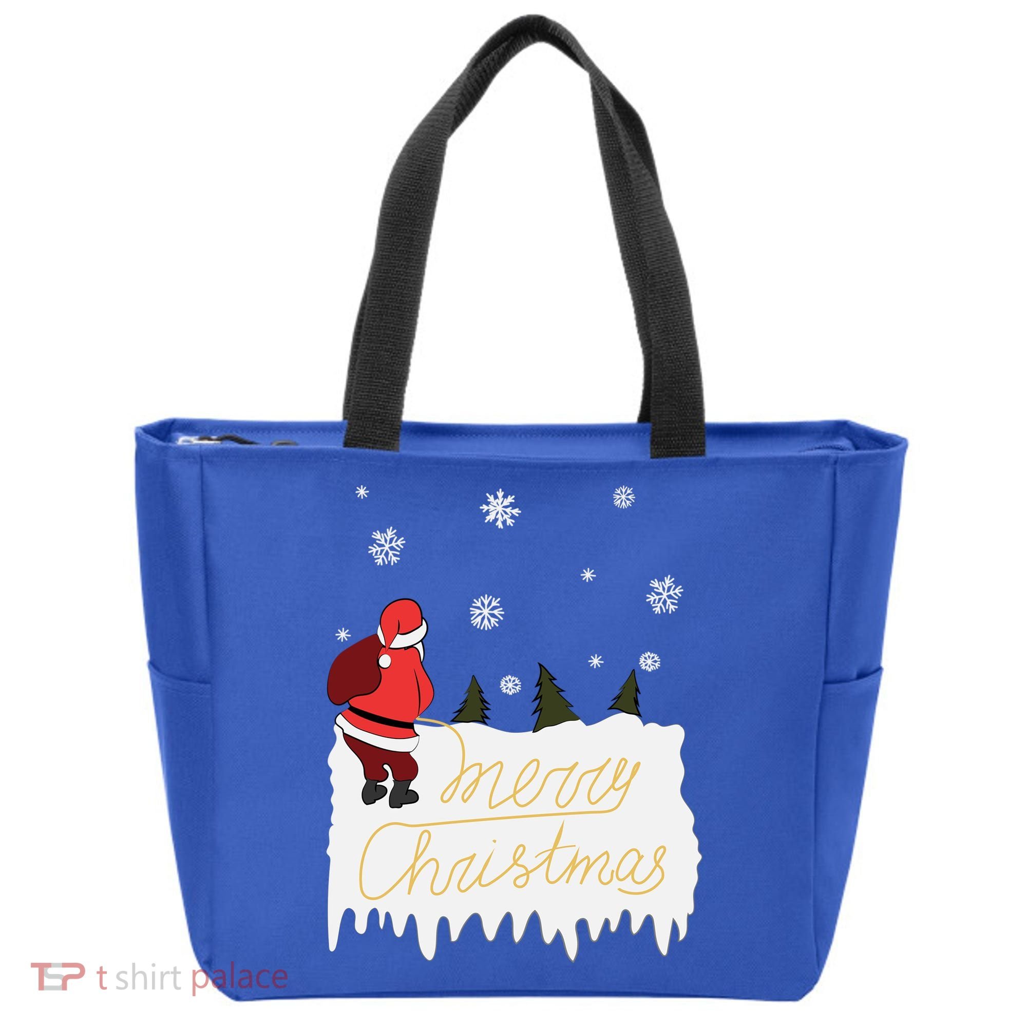 Peeing Santa Merry Christmas Ugly Christmas Xmas Funny Gift Tote Bag