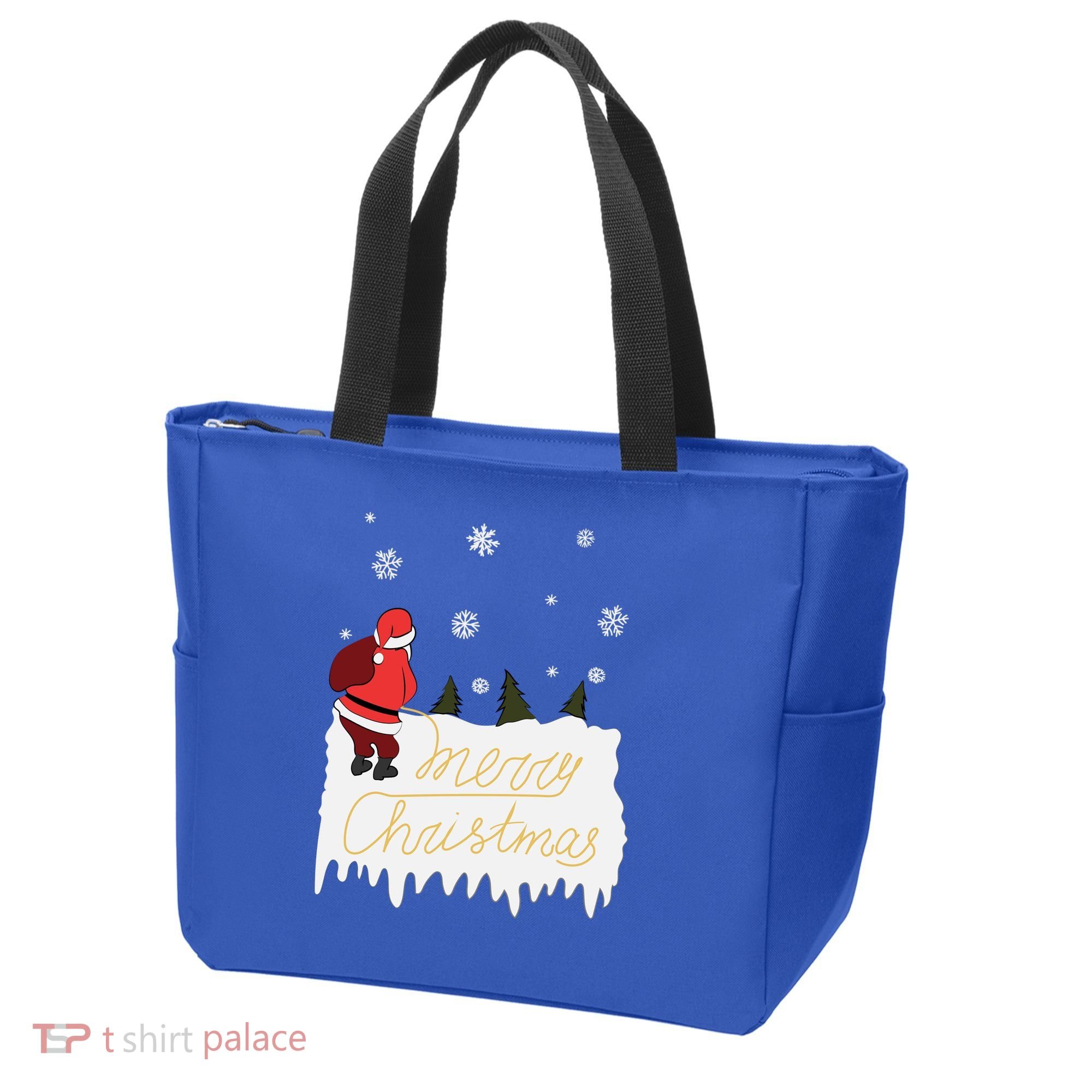 Peeing Santa Merry Christmas Ugly Christmas Xmas Funny Gift Tote Bag