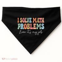 Problem Solver Math Mathematics Back To School Math Teacher USA-Made Doggie Bandana thumb 0