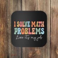 Problem Solver Math Mathematics Back To School Math Teacher Coaster thumb 0