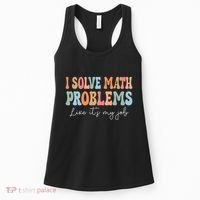 Problem Solver Math Mathematics Back To School Math Teacher Women's Tank Top thumb 0
