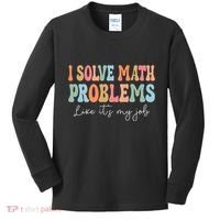 Problem Solver Math Mathematics Back To School Math Teacher Kids Long Sleeve Shirt thumb 0