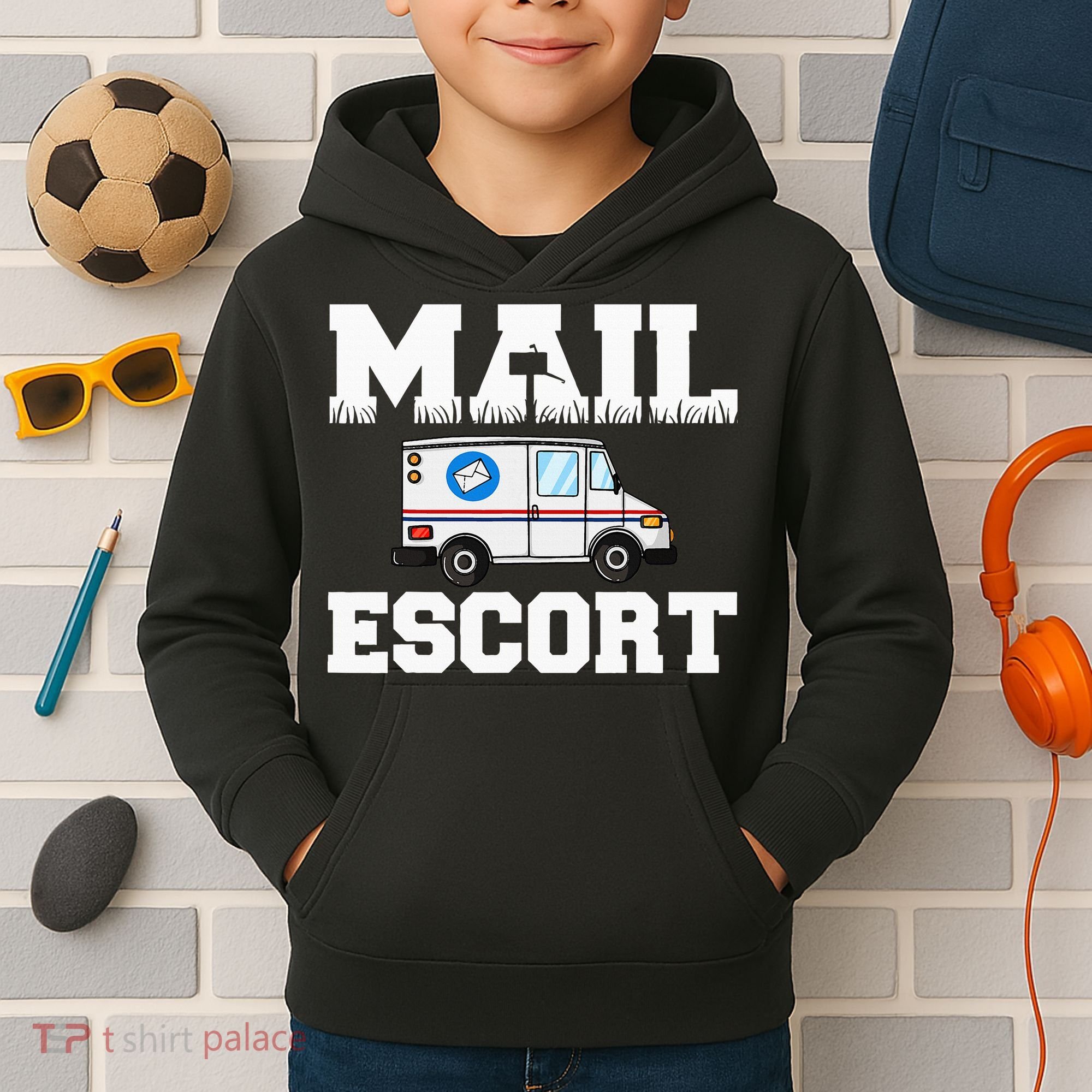 Postal Service Mailman US Postman Worker Kids Hoodie