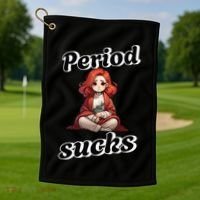 Period Sucks Menstrual Saying Golf Towel thumb 1