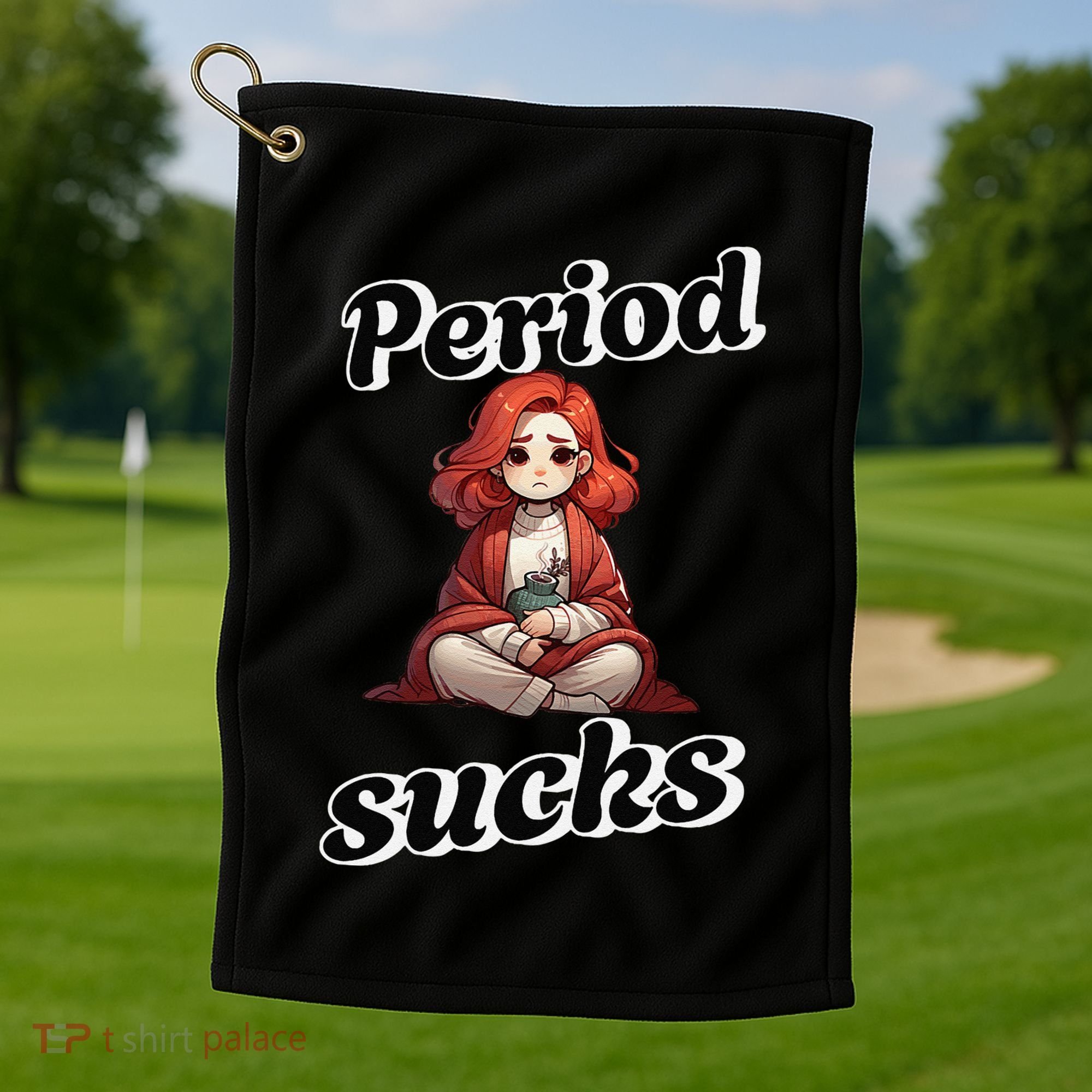 Period Sucks Menstrual Saying Golf Towel