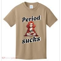 Period Sucks Menstrual Saying Kids T-Shirt thumb 0