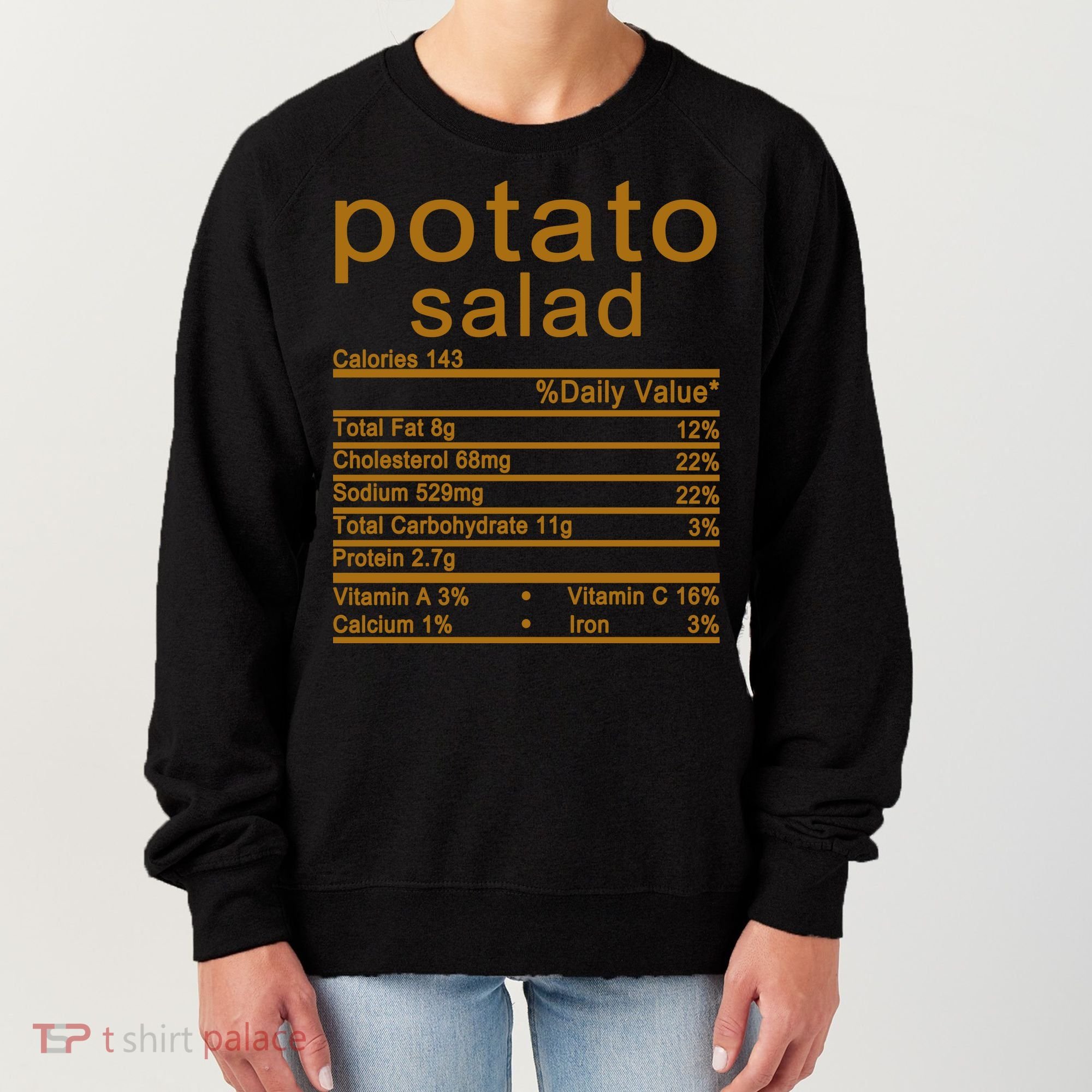 Potato Salad Nutrition Facts Label Women's Sweatshirt