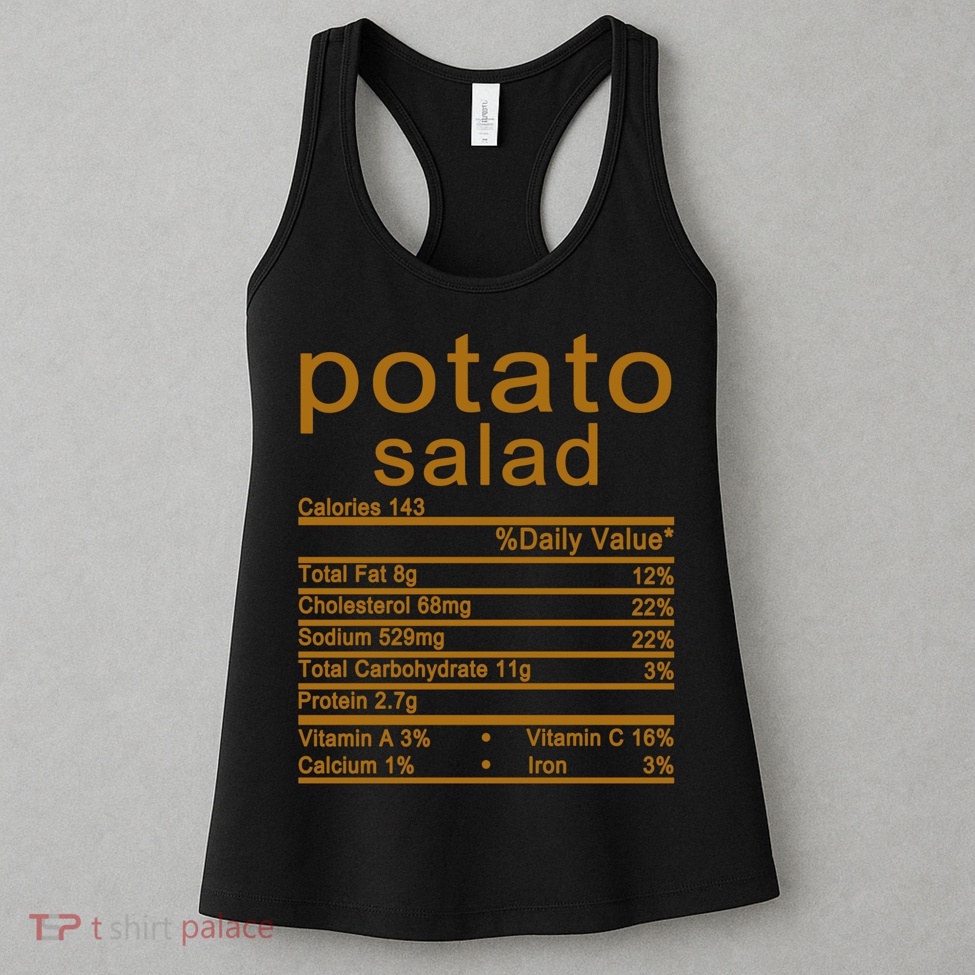 Potato Salad Nutrition Facts Label Women's Tank Top